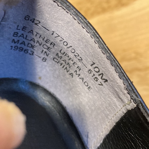 Vintage Mixed Blues black leather chunky heels - Picture 5 of 7